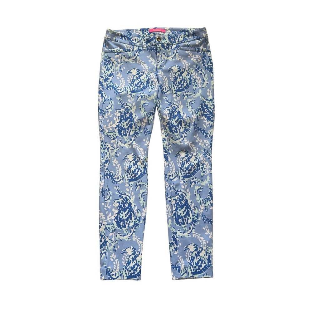 Lilly Pulitzer Kelly Knit Skinny Ankle Pants Turtley Awesome Size 8
